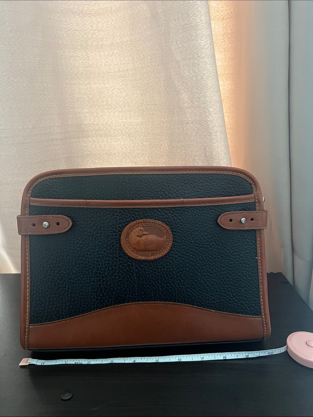 Dooney & Bourke Black and Brown Leather Briefcase